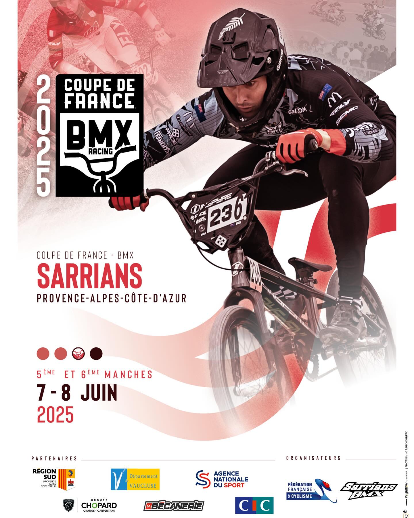 Affiche coupe de france BMX Race 2025 Sarrians