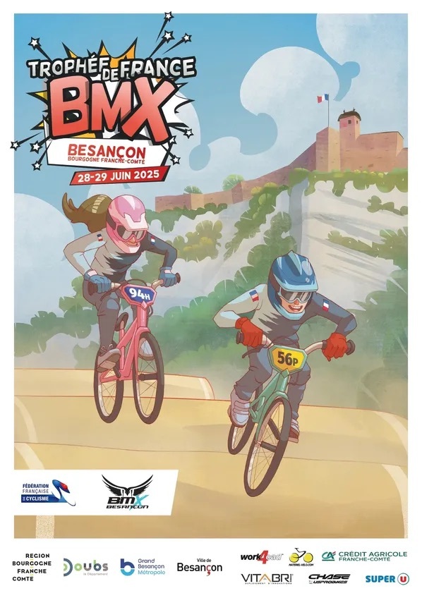 Affiche Trophée de france BMX Race 2025 Besancon